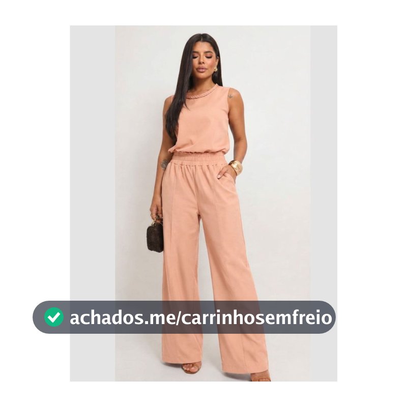 Conjunto Feminino Alfaiataria Calça Cropped Regata T-Shirt Premium