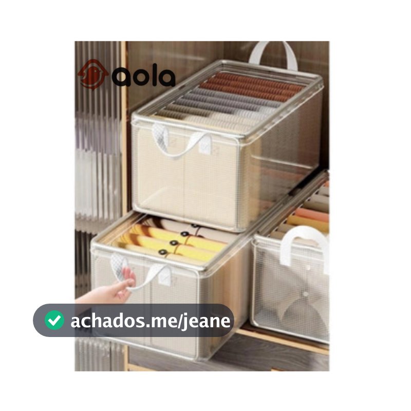 Caixa Organizadora para Roupas e Objetos Íntimos | Prática e Espaçosa | Organização de Calças e Acessórios