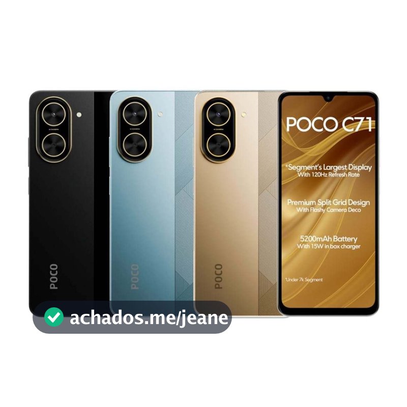 Celular Smartphone Xiaomi Poco C71 Dual Sim Versão Global (COM CAPINHA E PELÍCULA)