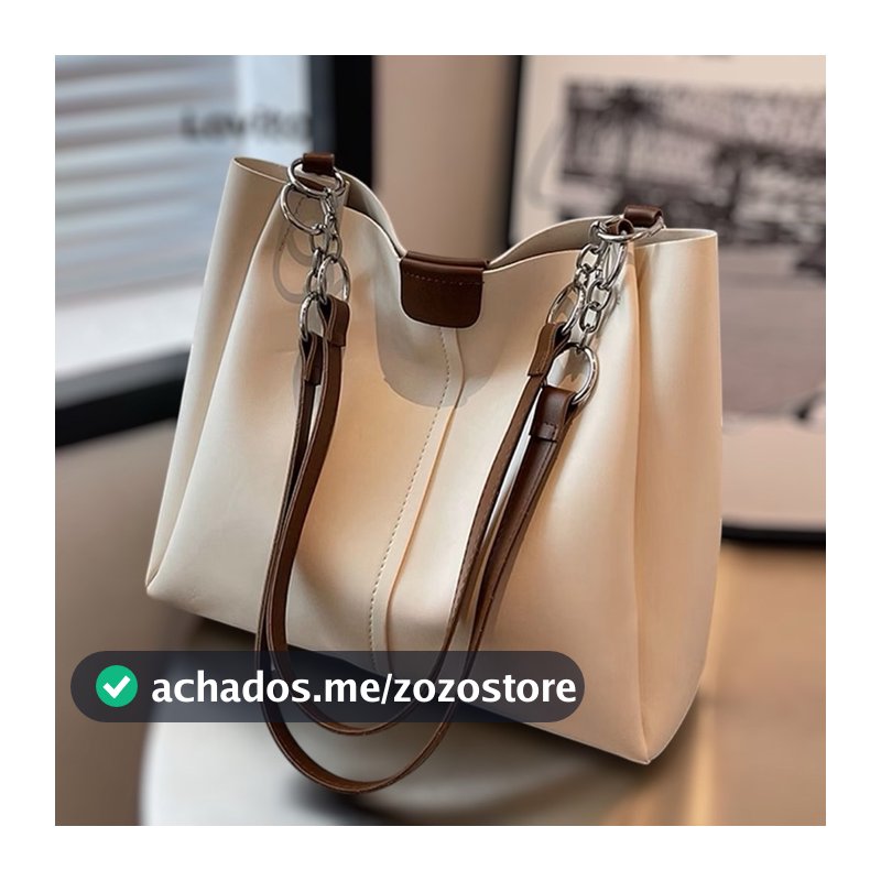 Bolsa Tote Feminina de Grande Capacidade — Estilo Casual, Ombro e Mão, Ideal para Estudantes