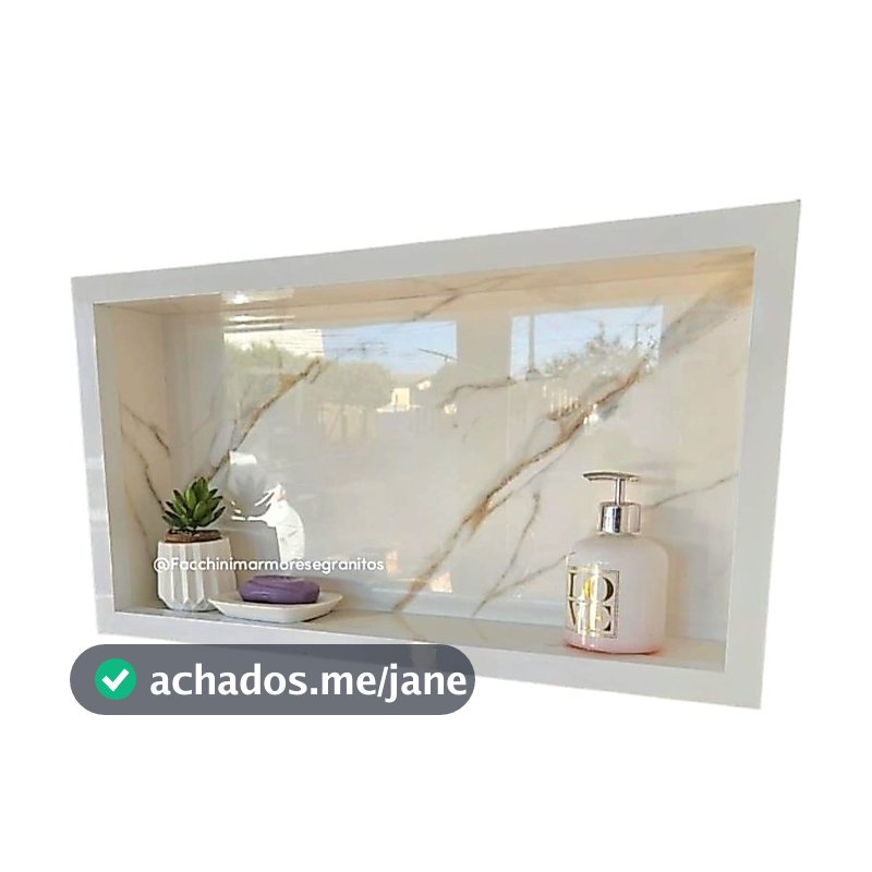 Nicho de Porcelanato 60x30cm para Banheiro | Embutir na Parede | Porta Shampoo | Envio Imediato
