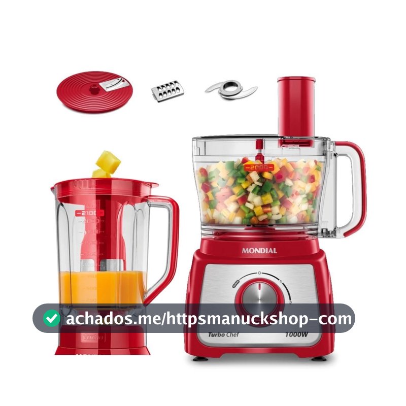 Multiprocessador Turbo Chef Mondial 5 em 1 MPN01B Vermelho