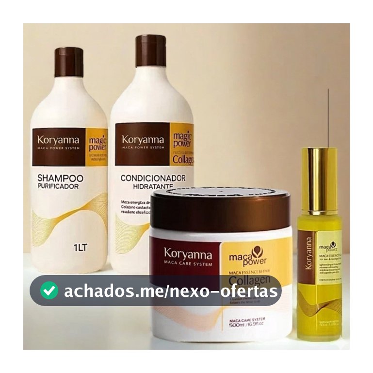 Kit Completo Maca Power Máscara 500 g + condicionador 1L + Shampoo 1L + Óleo Maca Power 50ml