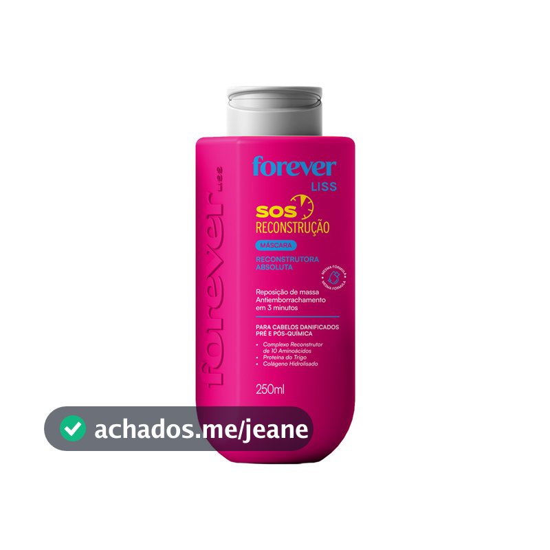 Máscara SOS Reconstrução Forever Liss 250g
