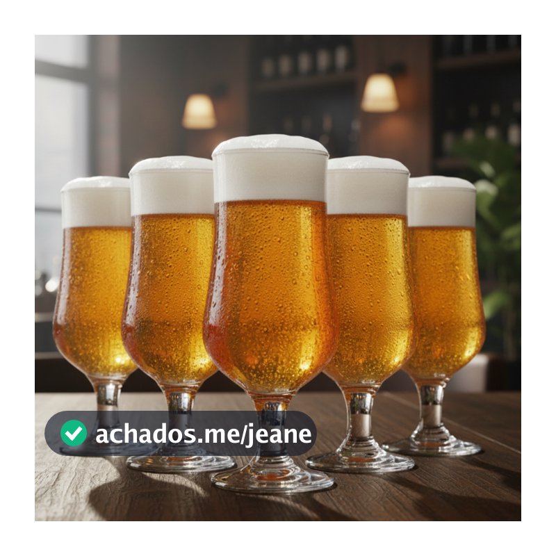 Taças Para Cerveja Modelo Barcelona Taça Para Chopp e Cerveja Grande 370ml 6 Peças - Ruvolo