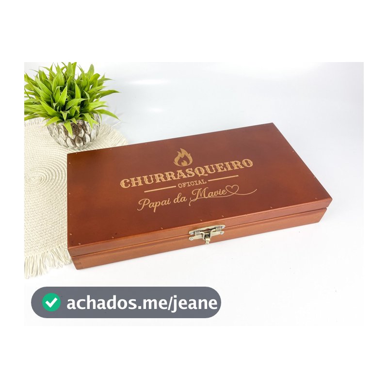 Conjunto Faca Artesanal 8 Polegadas, Chaira e Garfo para Churrasco com Estojo Personalizado