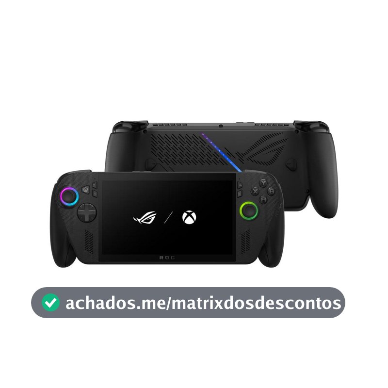 Console Portátil ROG Xbox Ally X Black AMD Radeon Graphics Ryzen AI Z2 Extreme 24GB RAM 1TB Windows 11 Tela 7"-NH012W