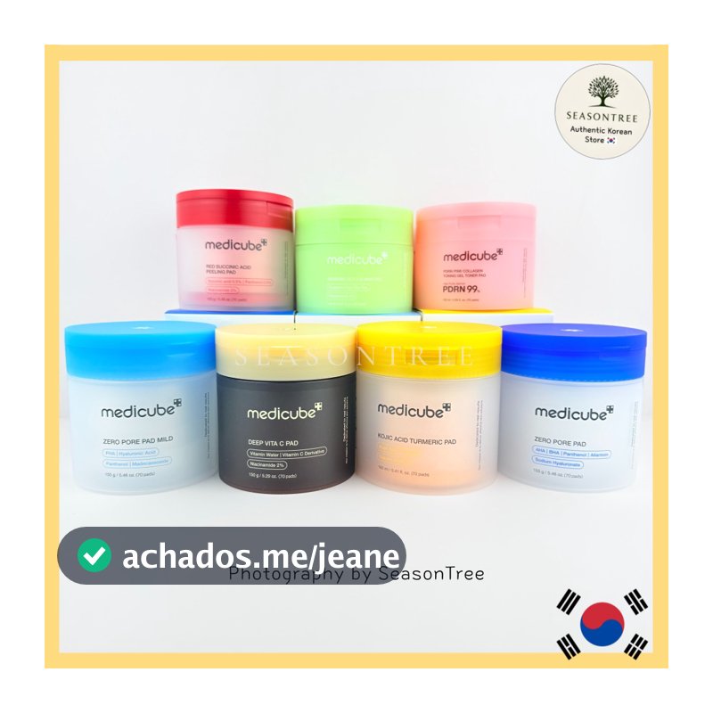 [Medicube] Almofada De Toner 7 Tipos Zero Pore 2.0 PDRN Vita C Cica Kojic Peeling Exosome
