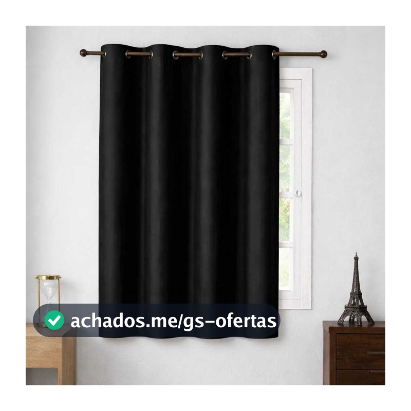 Cortina Para Sala e Quarto 1,10m x 1,30m Blackout Corta 100% a Luz Envio Rápido