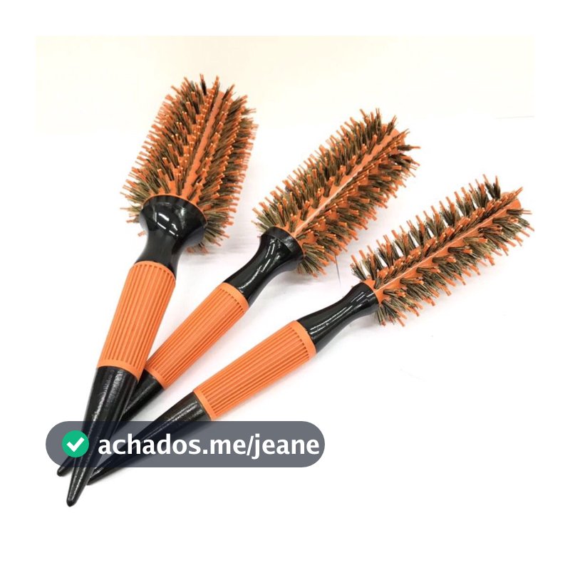 Kit 3 Escovas Profissionais De Cabelo Cerdas Javali e Nylon