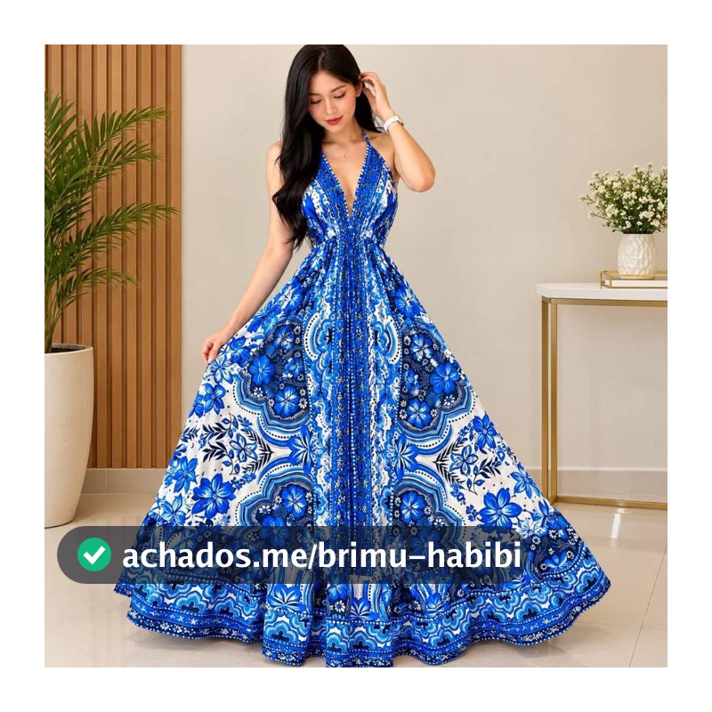 Vestido Indiano Estampado frente Unica costa nua longo