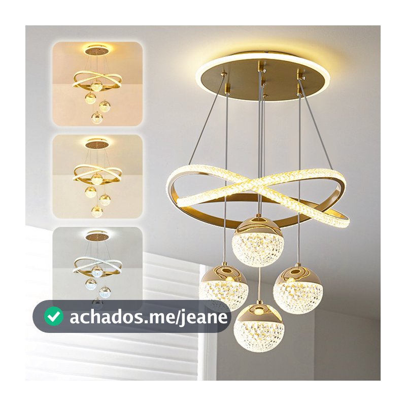 3 Cores 110V-220V Lustre de Teto LED Para Sala De Jantar e Estar Romântico Luxo Escandinavo O16