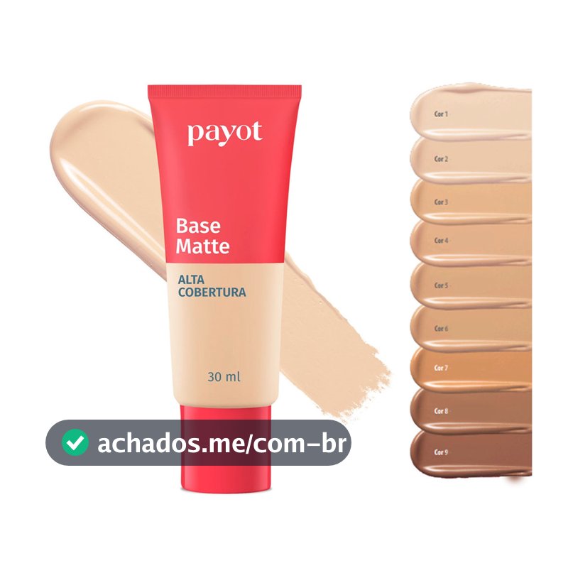 Base Matte Payot Alta Cobertura 30ml Cherrie Nova Boca Rosa