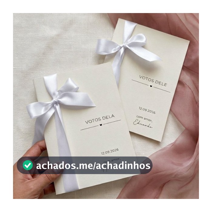 Caderno de Votos Casamento Personalizado Minimalista