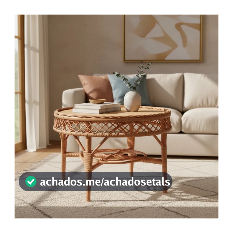 Mesa De Centro Primavera Vime Natural 40cm Decoração Festas Eventos Produto Artesanal