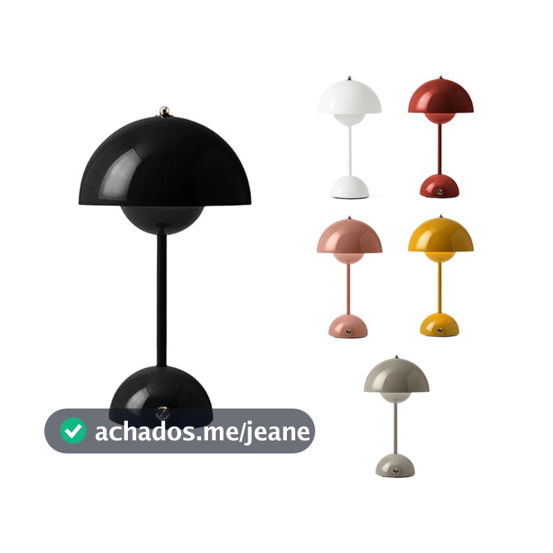 Abajur Luminária De Mesa Cogumelo USB Recarregável LED Touch Quarto Sala lovely