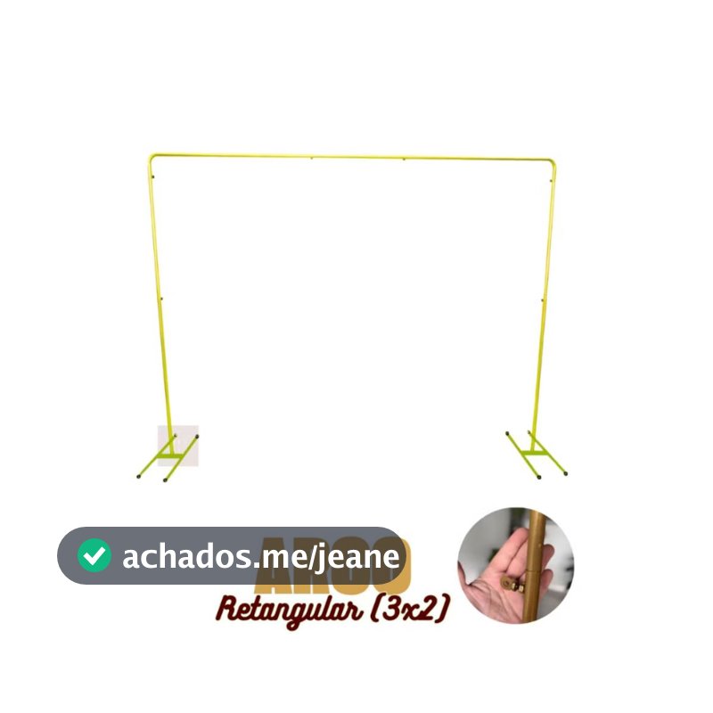Suporte de Festa 3x2 Arco Retangular Cortina de Festa Decorativo Estrutura Desmontavel Eventos