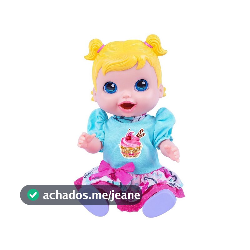 Boneca Baby Comidinha Alive Come Faz Caquinha C/ Acessorios