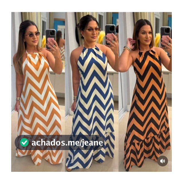 Vestido Feminino Longo Costa Nua Com Bojo Tecido Duna Estampada Zig Zag Elegante