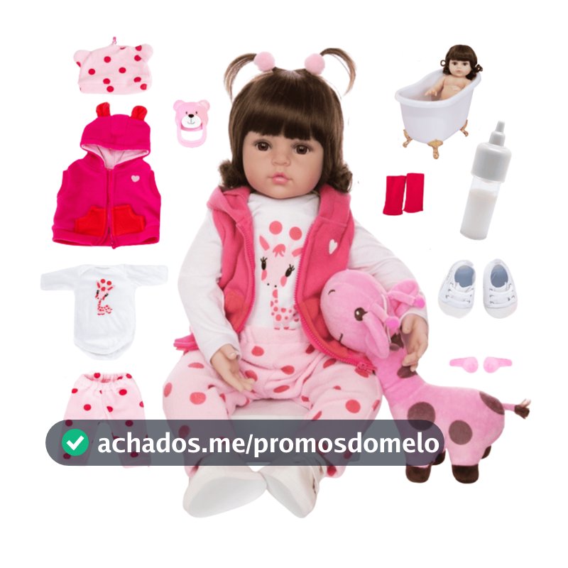 Bebê Reborn Boneca Realista Girafinha Luxo Em Silicone Pode Dar Banho Envio Imediato
