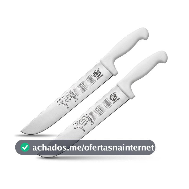 Faca Profissional 12 Polegadas Aço Inox Corte de Carne Churrasco Açougue Chef Cozinha Churrascaria