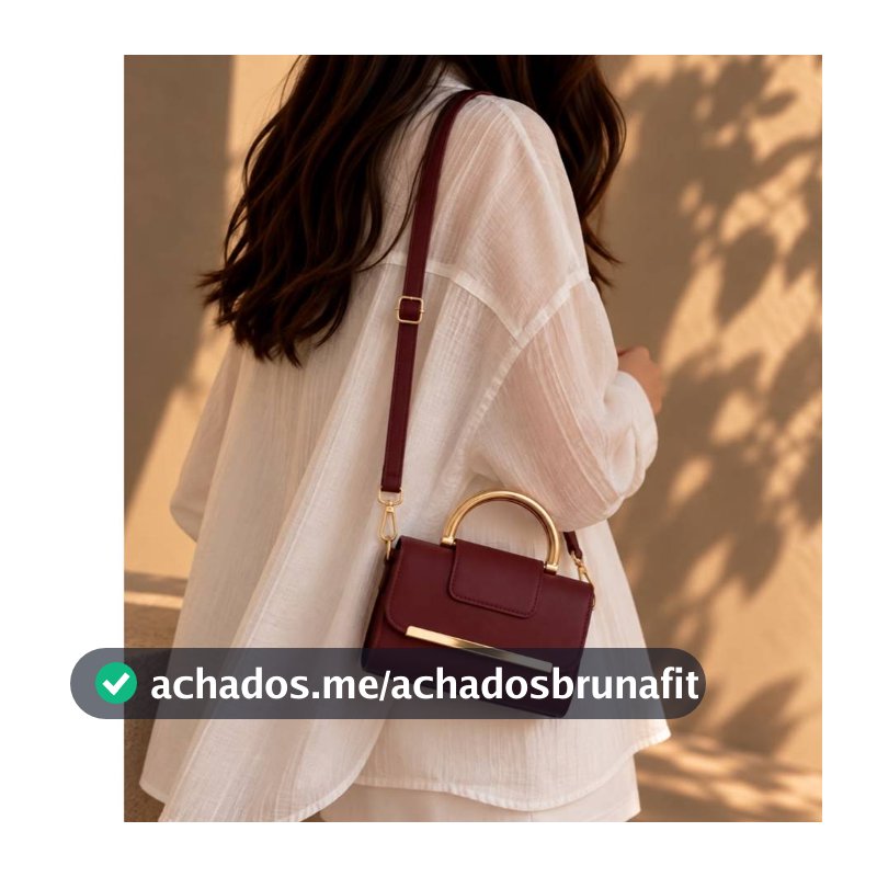 Bolsa Feminina Transversal Casual Detalhe em metal Lançamento