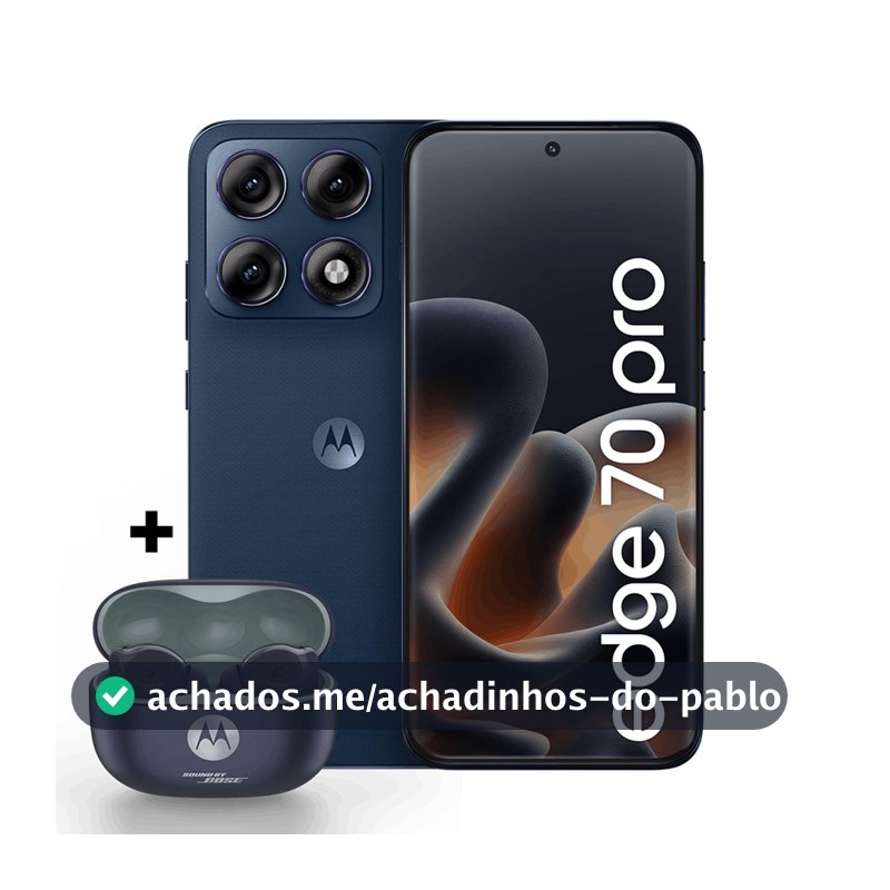 Kit Smartphone Motorola Edge 70 Pro 5G 256GB + Moto Buds 2 Plus