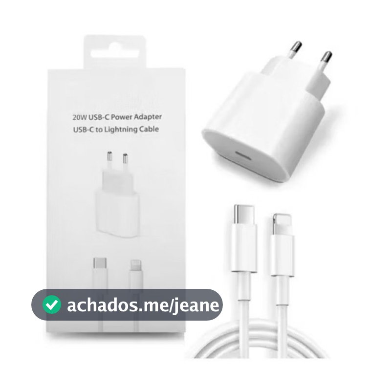 Kit 5 10 e 20 pcs Carregador iPhone Turbo 20W Fonte + Cabo USB-C Lightning/20w fonte+cabo Tipo-C