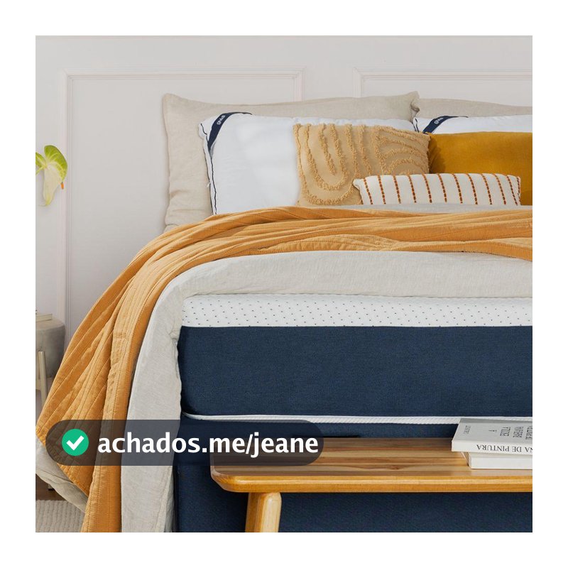 Colchão Casal Mola Ensacada Guldi Firme (25x138x188) Azul e Branco