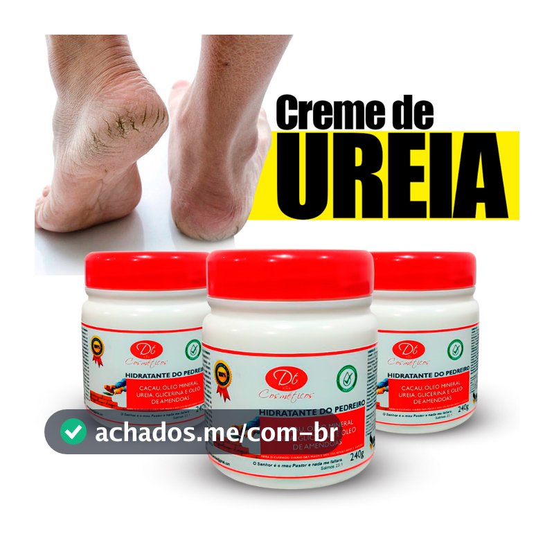 Creme Hidratante De Uréia 240g Creme De Pedreiro Pés Rachados E Ressecados