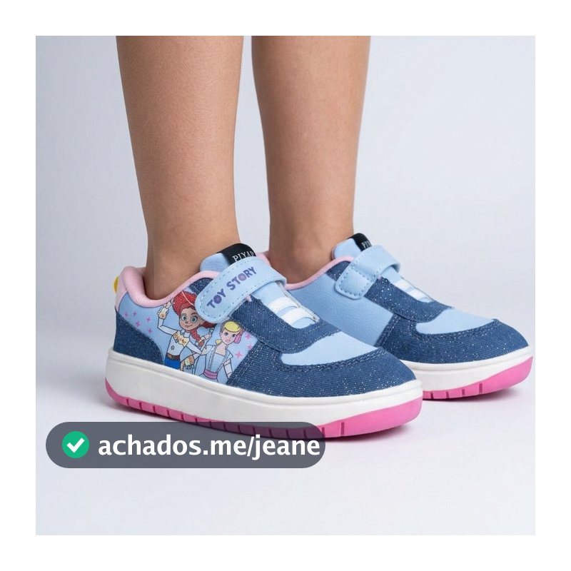 Tênis Infantil Disney Menina Toy Story Jessie Tenis Confortável Leve Casual Dia a Dia Escolar
