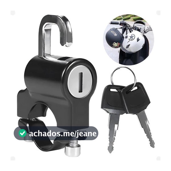 Tranca Para Capacete Moto Fixa No Guidão