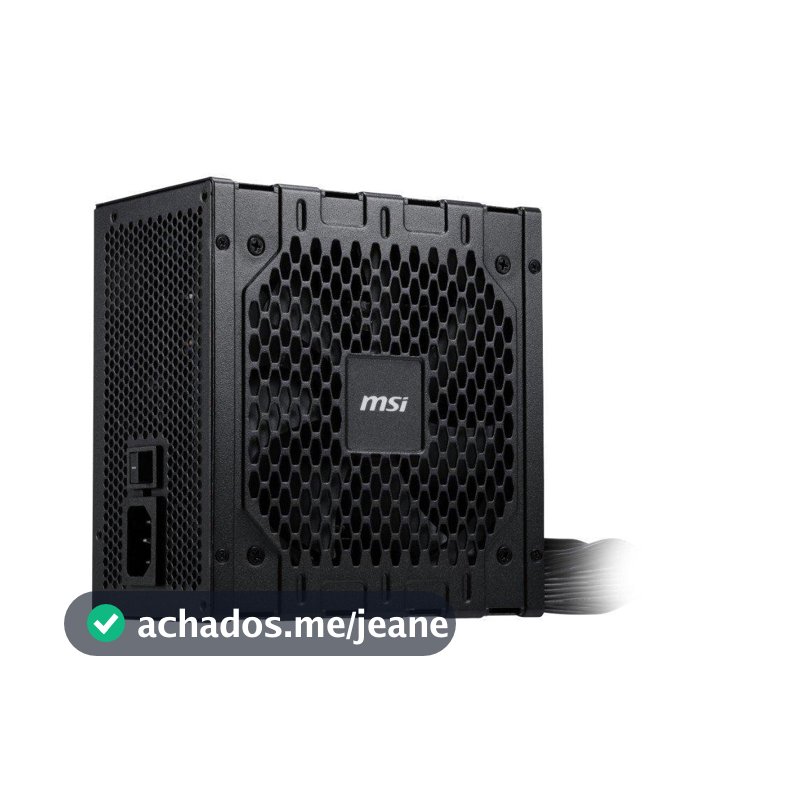 Fonte MSI MAG BN65A, 650W, 80 Plus Bronze, PFC Ativo, Com Cabo, Preto - MAG BN65A