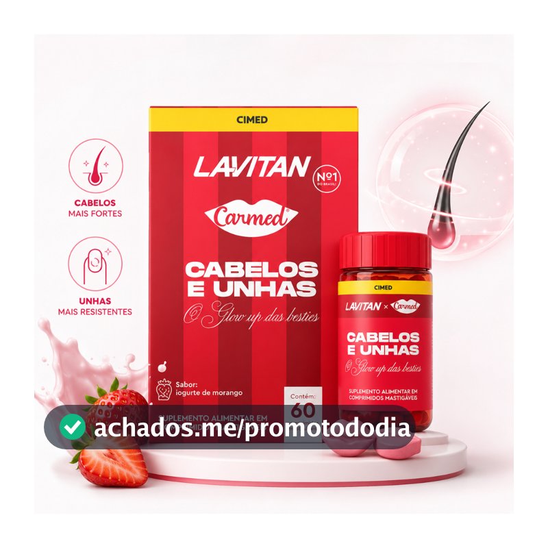 Lavitan Carmed Cabelos E Unhas 60cps | Vitamina Mastigável