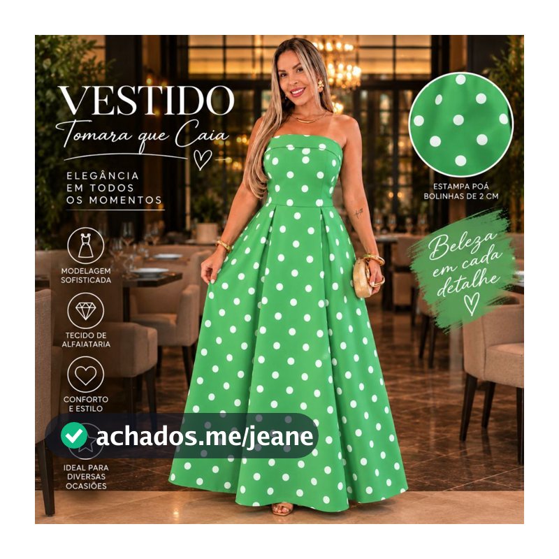 Vestido Longo femenino Tomara que Caia POÃ de Alfaiataria Elegante