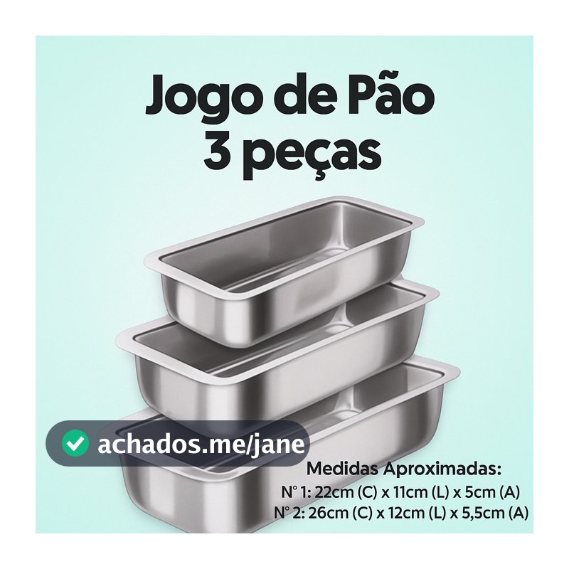 Kit Formas de Pão Caseiro N1 N2 N3 Assadeiras  Bolo Inglês, Kit Cuca, Forma de Gelo Alumínio