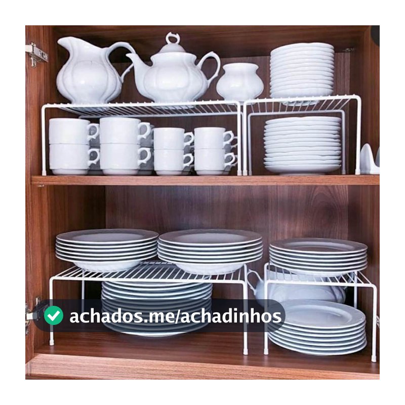 Kit Organizador de Armário Aramado Cozinha Prateleira Estante