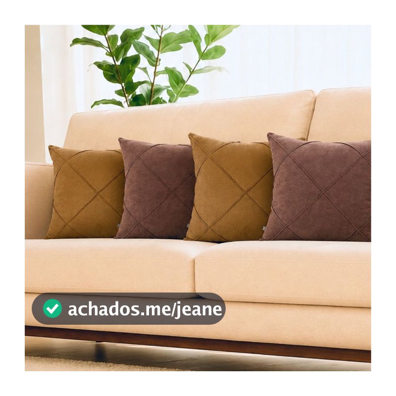 Capas de Almofada 40x40 Suede Decorativa para Sofá Sala Quarto Macia com Zíper Luxo