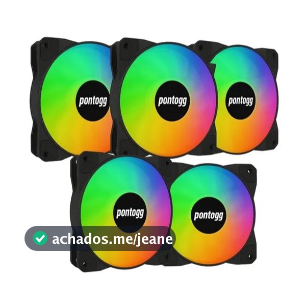 Kit 5 Cooler Fan Led High Quality (Escolha o seu) 120mm Gabinete Pc Gamer Ventoinha - Pontogg