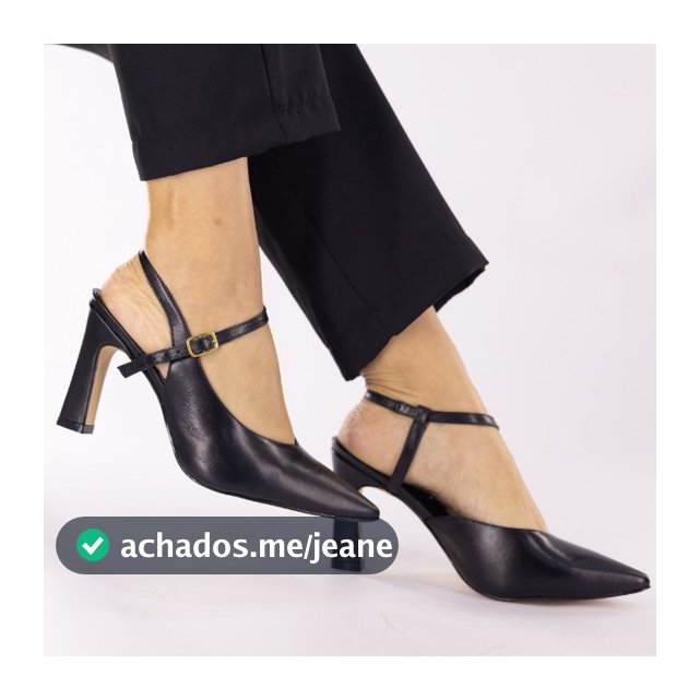 Scarpin Feminino em Couro Legítimo Salto Alto Flare 9 cm - Bico Fino - Elegante Moderno Confortável