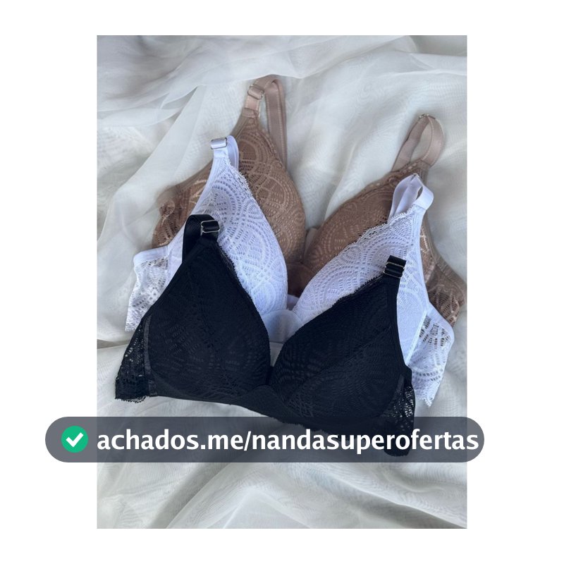 Kit Sutiã C/ Bojo Não Amassa Soft Reforçado Elástico Alça Ajustável Renda