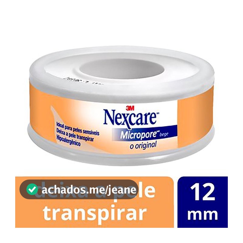 Fita Micropore 3M Nexcare Bege 12Mmx4,5M
