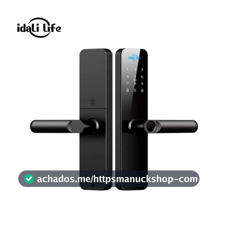 Fechadura Eletrônica Inteligente 6 em 1 IDALI LIFE Biometria, Senha Touch, Senha Temporária, App, Chave e Tag