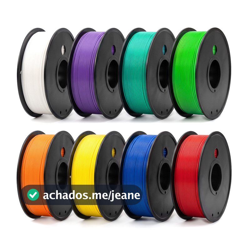 Kit Filamento PLA Efeito Aveludado em 8 Cores 250g Cada 2kg Total para Impressora 3D