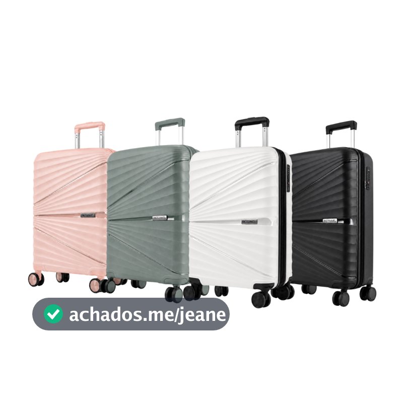 Kit 4 Malas 10Kg Viagem Bordo Cabine Avião Rodinhas Giratórias 360° Cadeado Anti-Furto