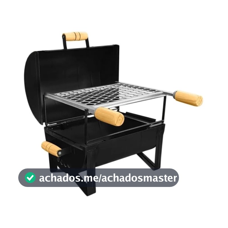 Churrasqueira Bafinho Portátil a Carvão com Grelha de Mesa 2X1