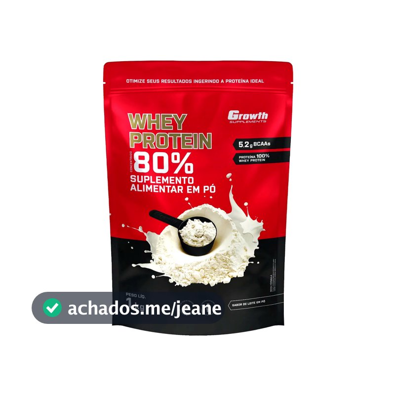 Whey Protein Concentrado 24g Proteína por Porção Suplemento para Ganho de Massa Muscular