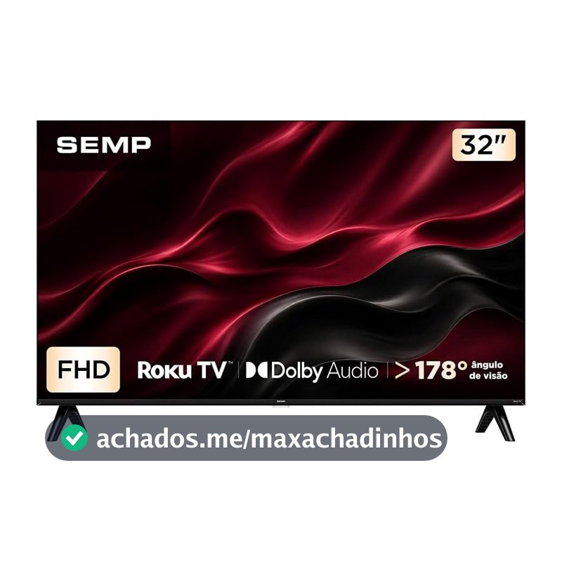 Smart TV SEMP 32" Full HD Roku TV - 32S42R