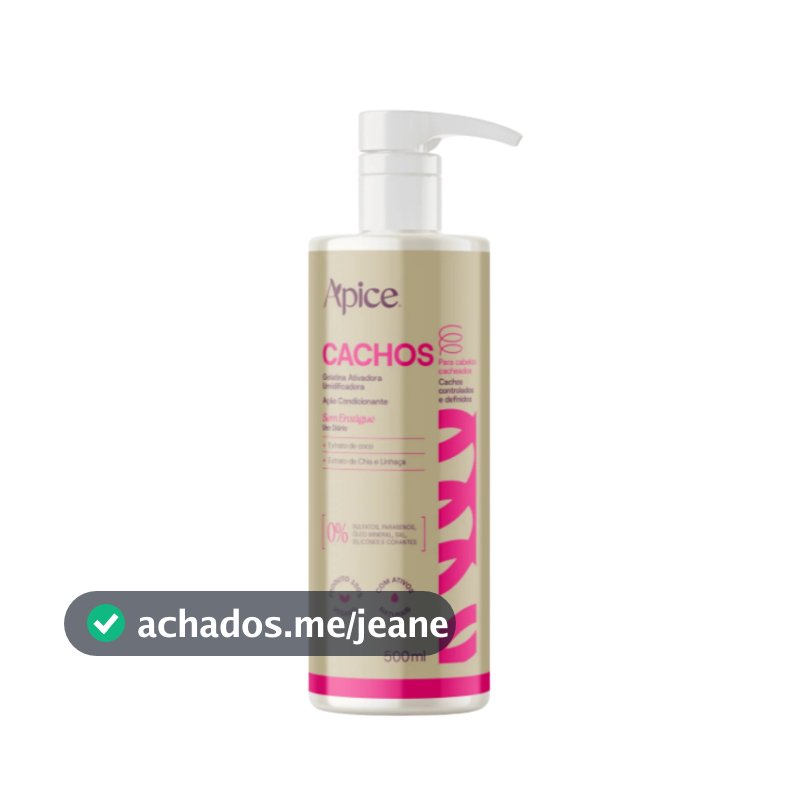Gelatina Ativadora de Cachos Cachos Apice 500ml Ativa os cachos Hidratação N