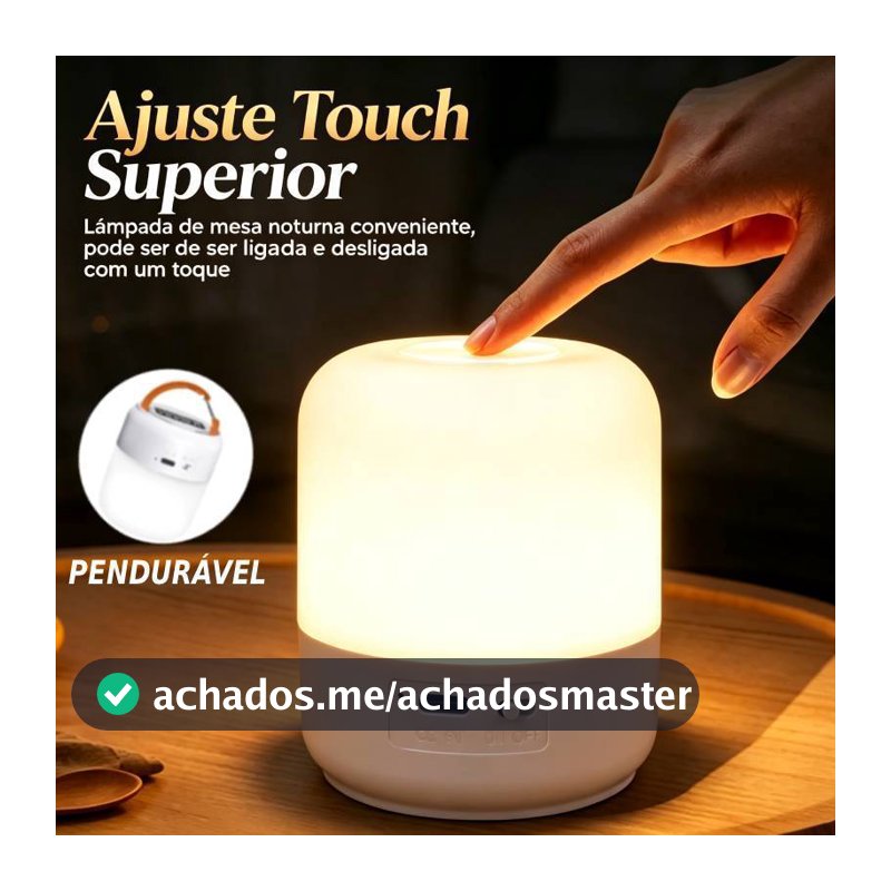 Abajur Quarto Luminária Led De Mesa Criado Mudo Recarregável Touch Cabeceira De Quarto Luz Estudos